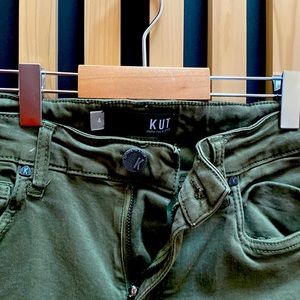 Kut From the Kloth jeans in rich army green.